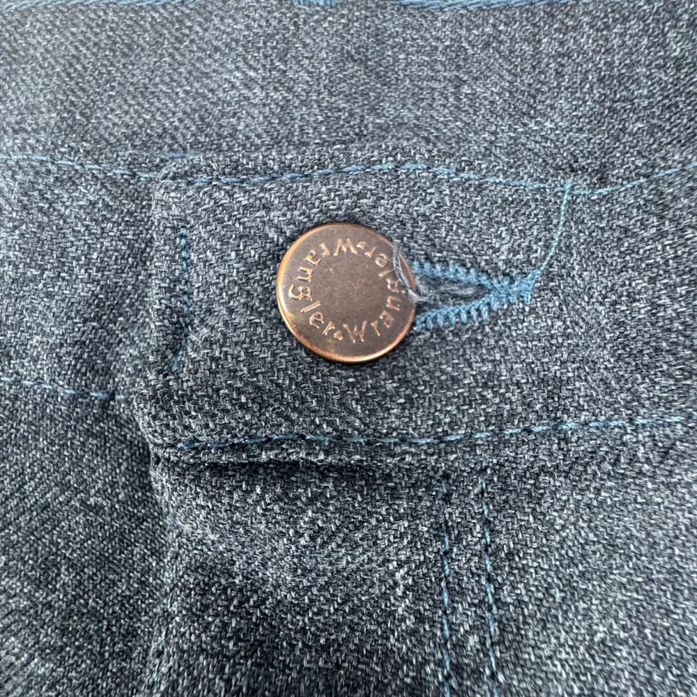 Wrangler Dress Jeans Mens 40x30 Blue Gray Good Heathered Western 82HU Polyester‎